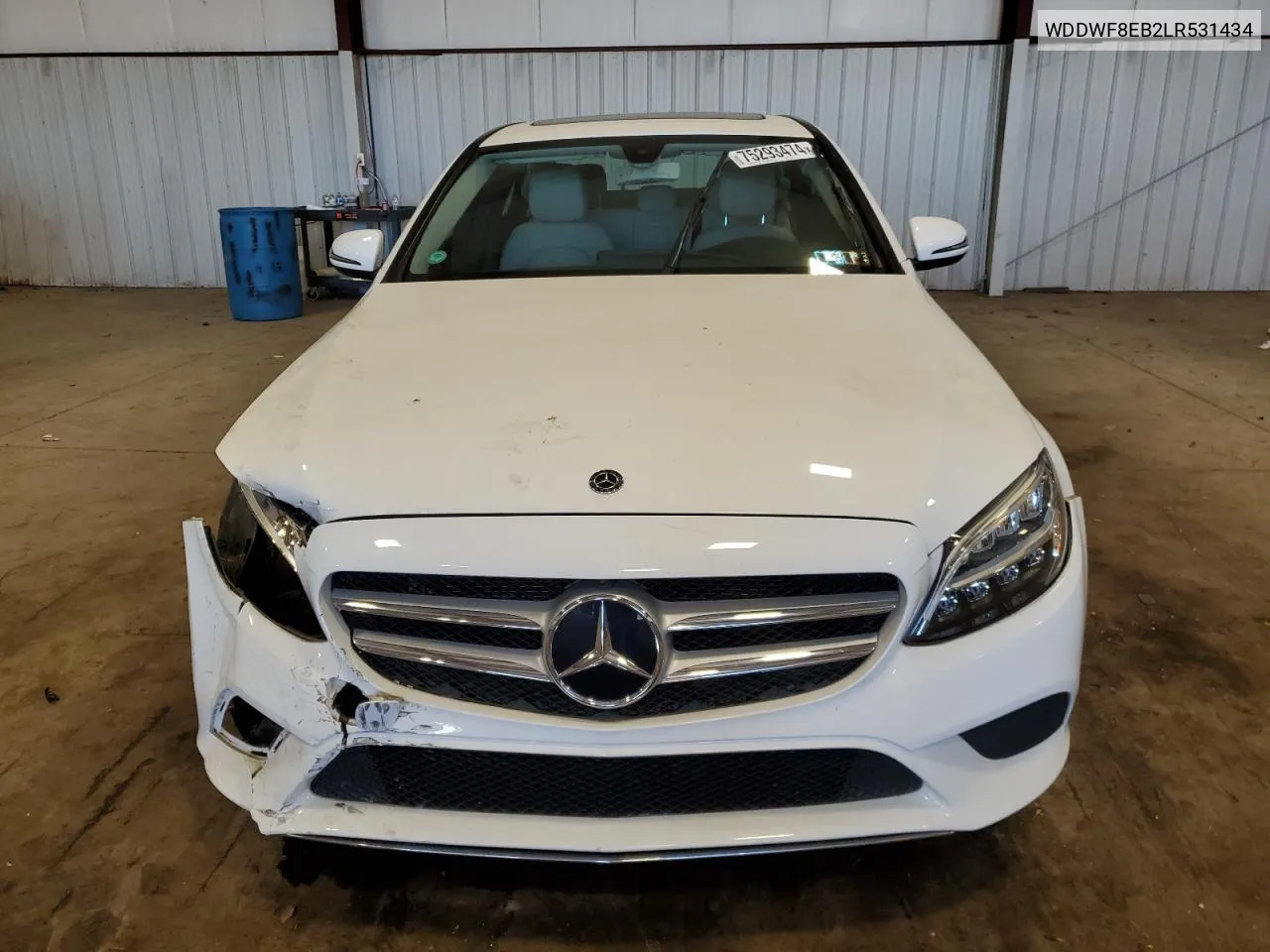 2020 Mercedes-Benz C 300 4Matic VIN: WDDWF8EB2LR531434 Lot: 75293474