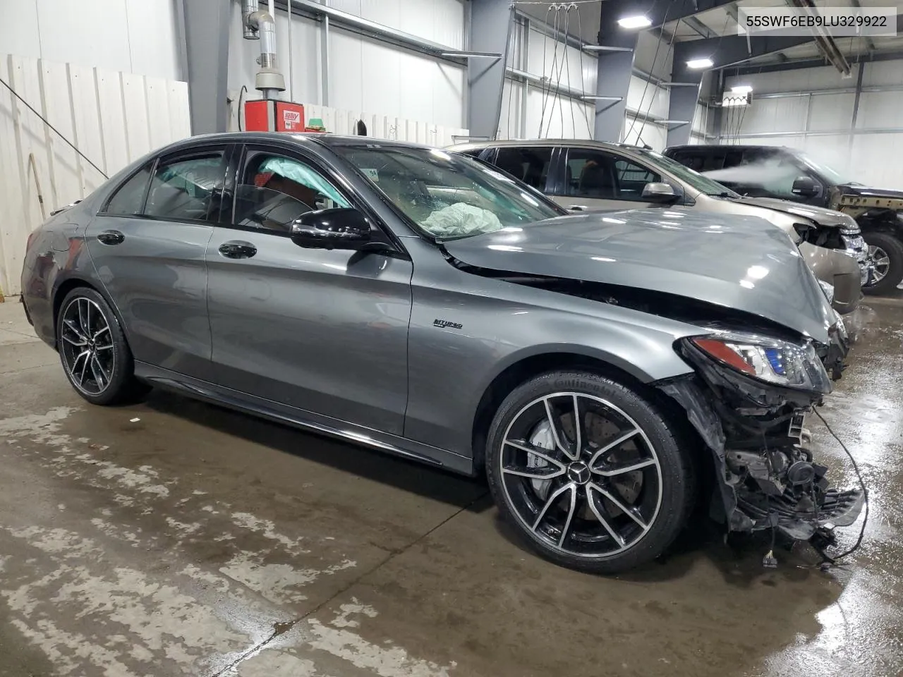 2020 Mercedes-Benz C 43 Amg VIN: 55SWF6EB9LU329922 Lot: 75695854