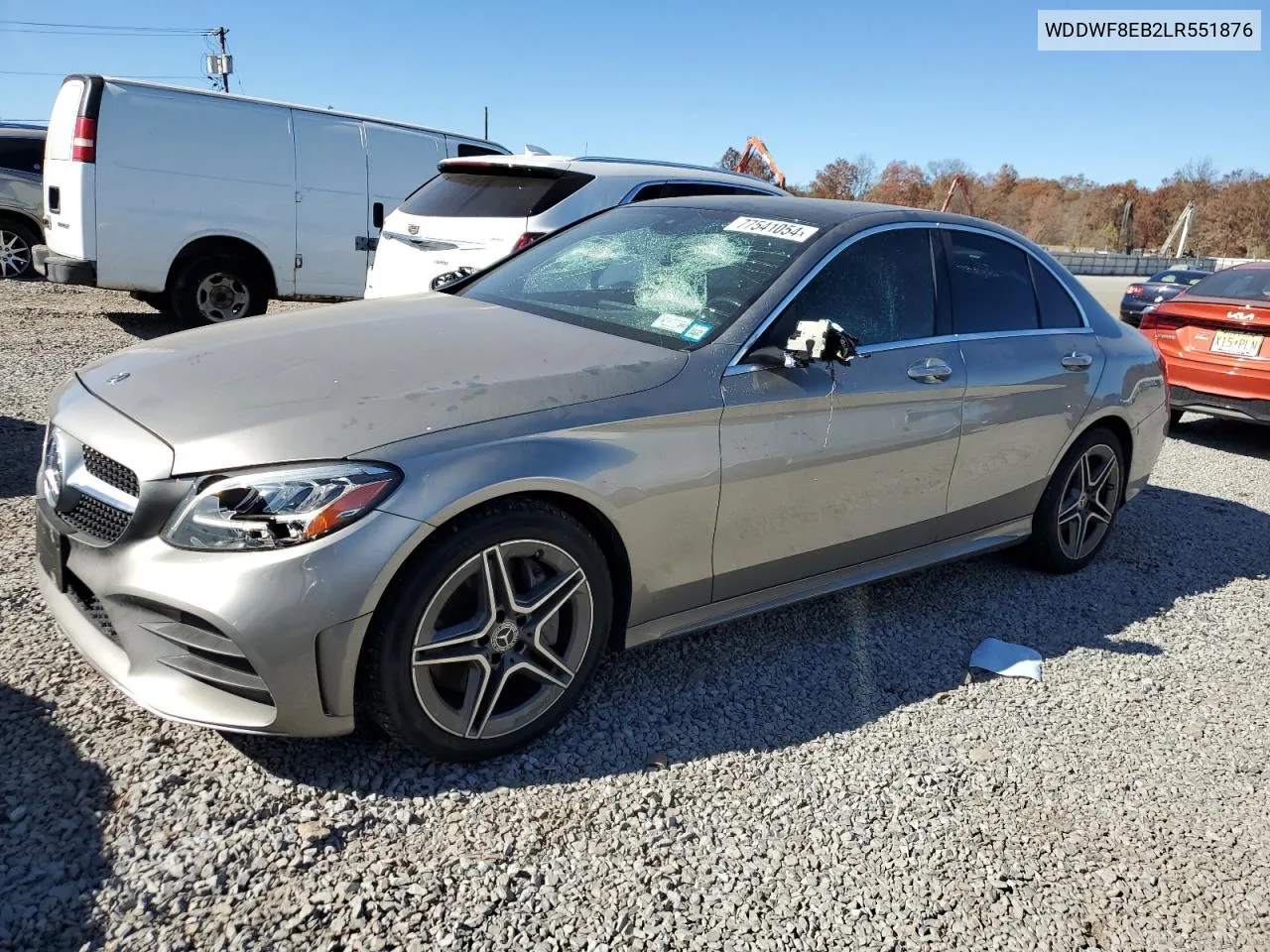 2020 Mercedes-Benz C 300 4Matic VIN: WDDWF8EB2LR551876 Lot: 77541054