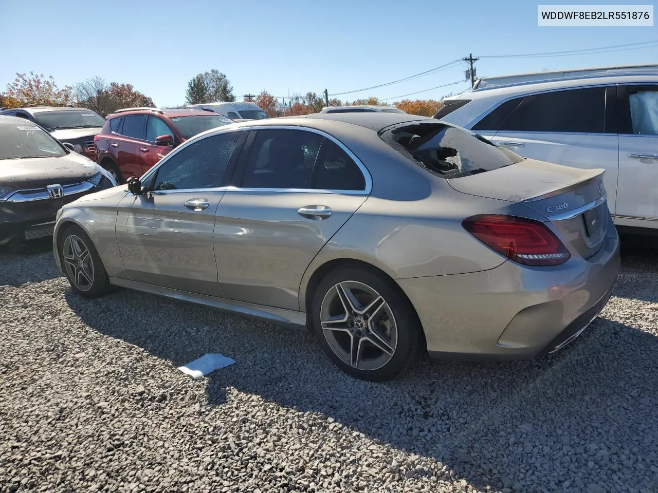 2020 Mercedes-Benz C 300 4Matic VIN: WDDWF8EB2LR551876 Lot: 77541054