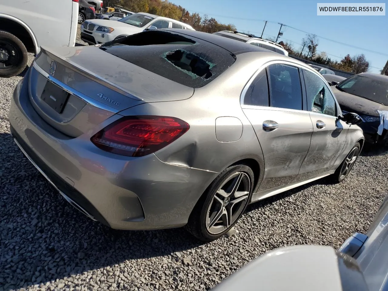 2020 Mercedes-Benz C 300 4Matic VIN: WDDWF8EB2LR551876 Lot: 77541054