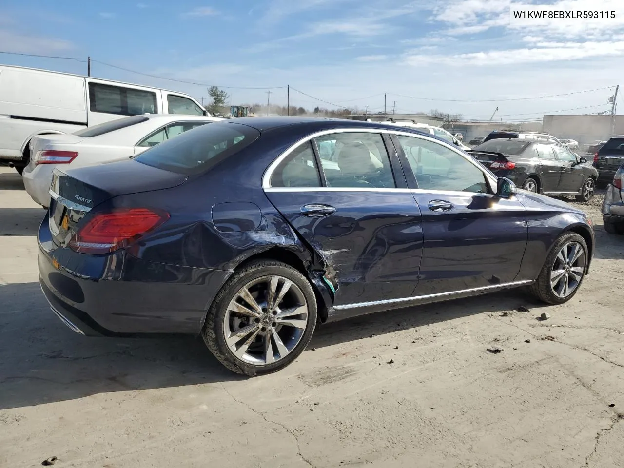 2020 Mercedes-Benz C 300 4Matic VIN: W1KWF8EBXLR593115 Lot: 79729084