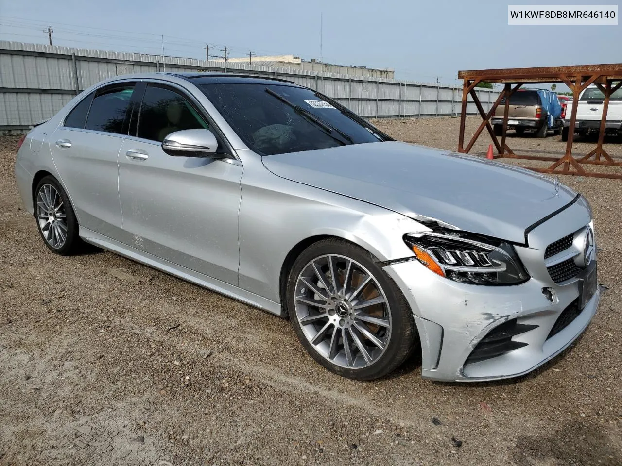 2021 Mercedes-Benz C 300 VIN: W1KWF8DB8MR646140 Lot: 62557354