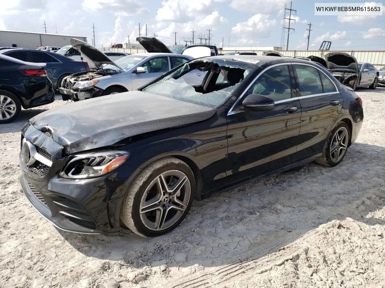 2021 Mercedes-Benz C 300 4Matic VIN: W1KWF8EB5MR615653 Lot: 74239344