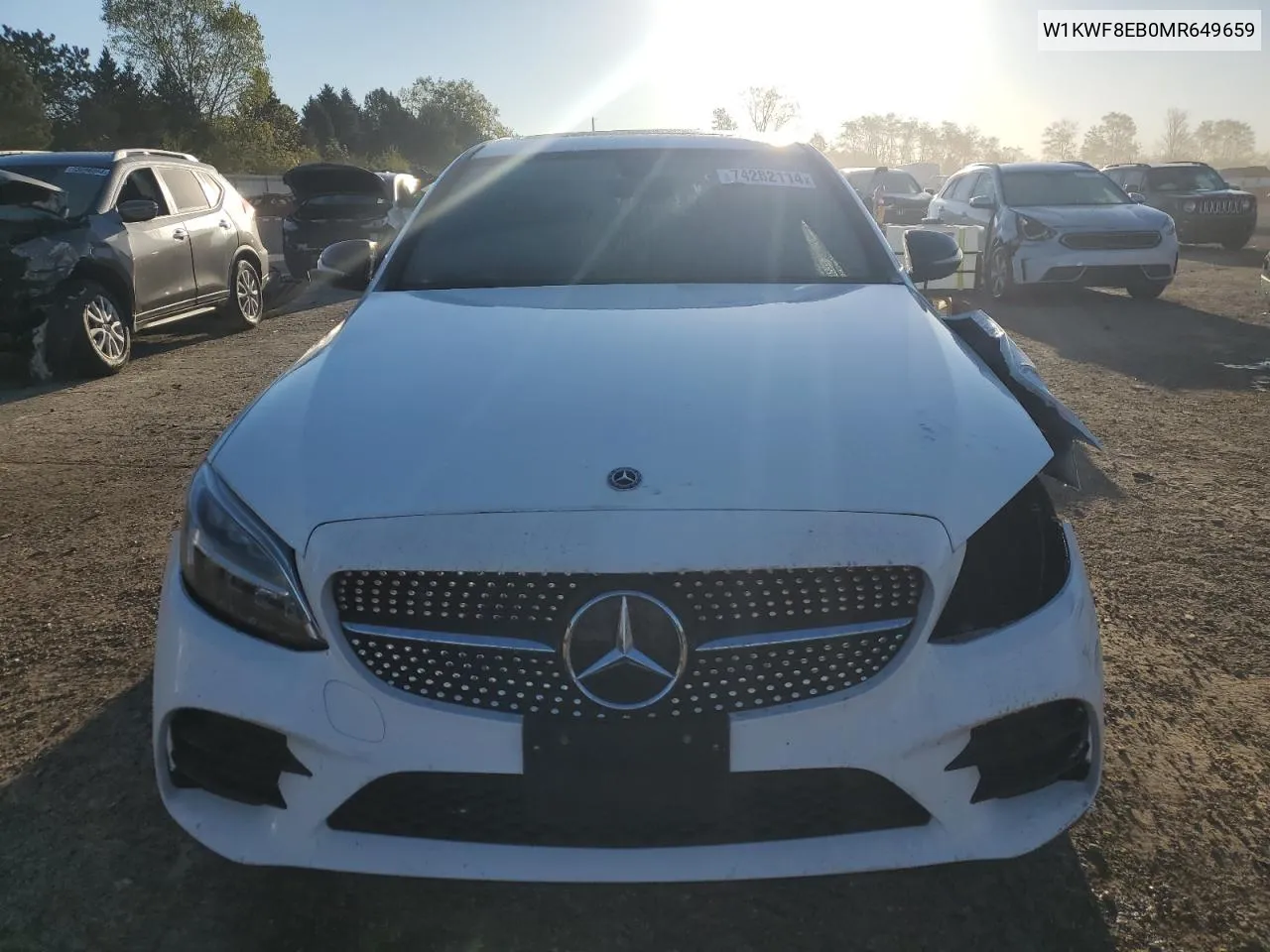 2021 Mercedes-Benz C 300 4Matic VIN: W1KWF8EB0MR649659 Lot: 74282114