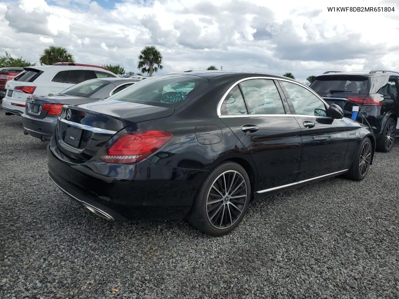 2021 Mercedes-Benz C 300 VIN: W1KWF8DB2MR651804 Lot: 74552524