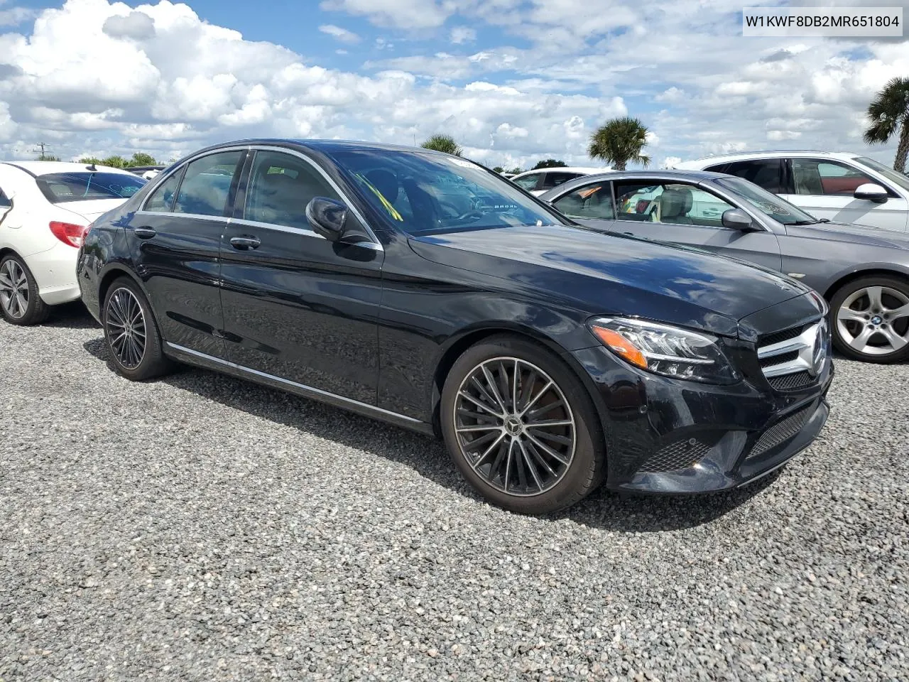 2021 Mercedes-Benz C 300 VIN: W1KWF8DB2MR651804 Lot: 74552524