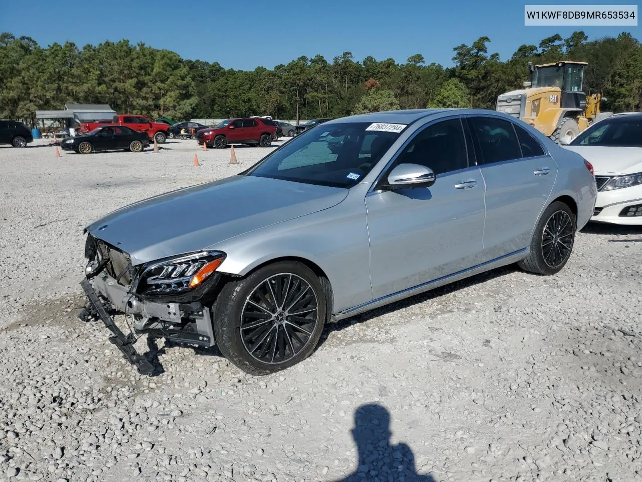 2021 Mercedes-Benz C 300 VIN: W1KWF8DB9MR653534 Lot: 76037294