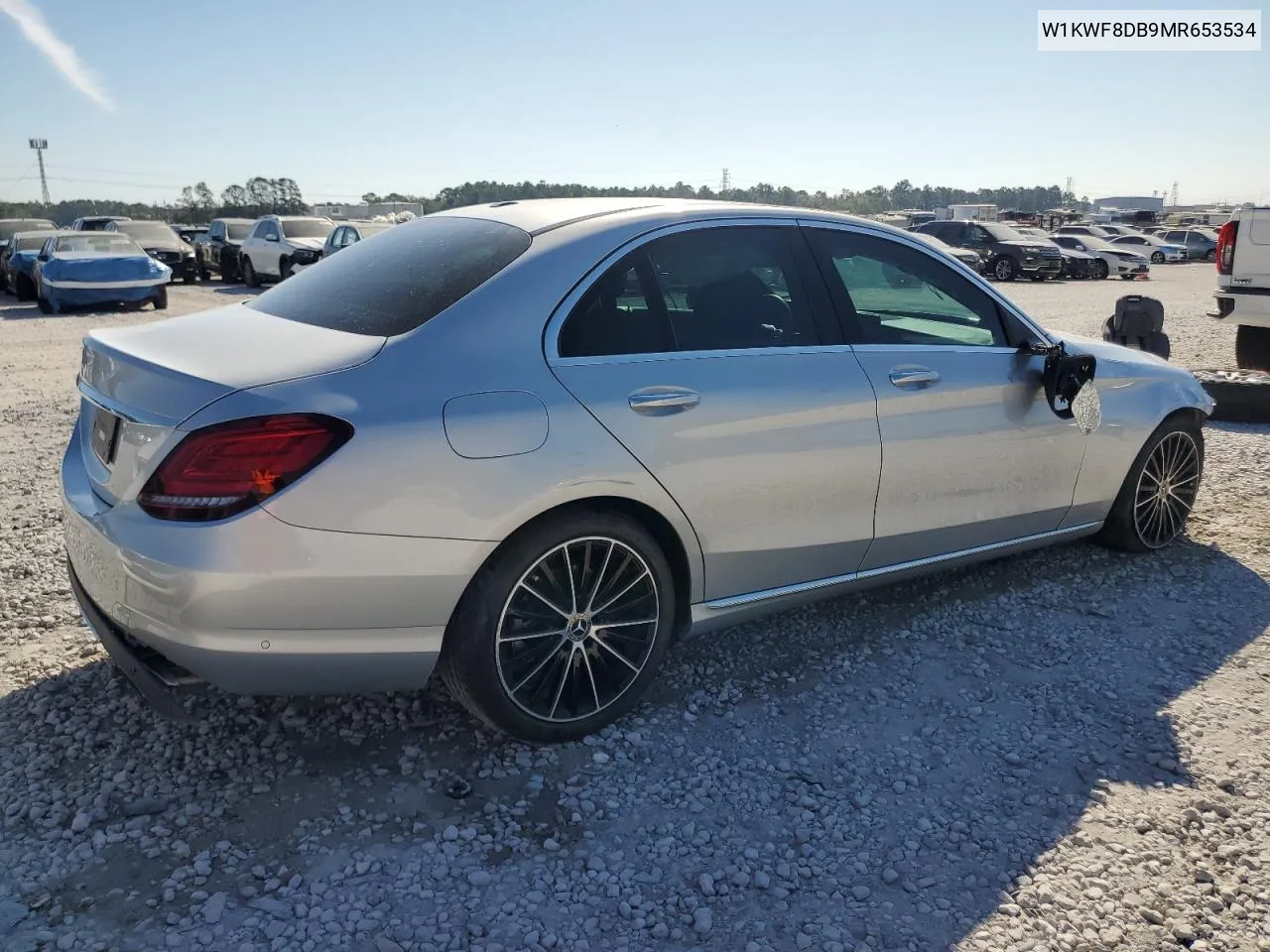 2021 Mercedes-Benz C 300 VIN: W1KWF8DB9MR653534 Lot: 76037294