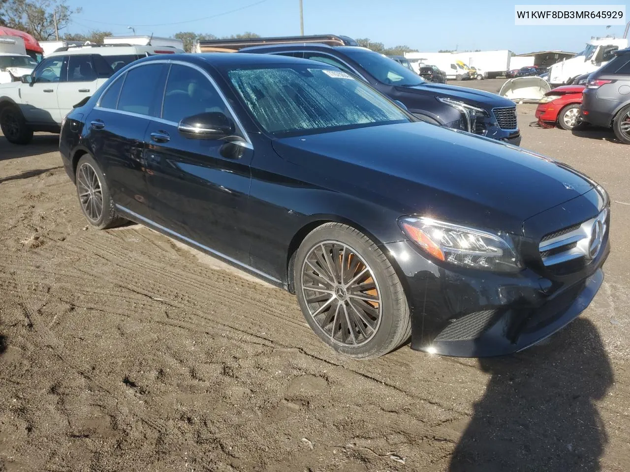 2021 Mercedes-Benz C 300 VIN: W1KWF8DB3MR645929 Lot: 77075094