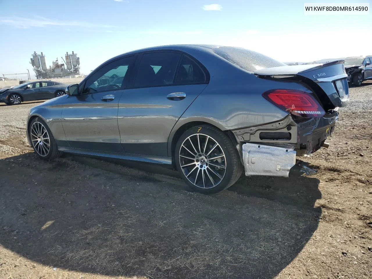 2021 Mercedes-Benz C 300 VIN: W1KWF8DB0MR614590 Lot: 77584204