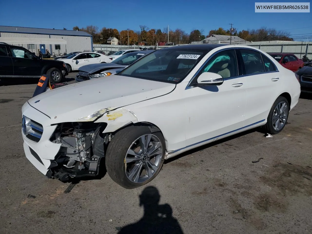 2021 Mercedes-Benz C 300 4Matic VIN: W1KWF8EB5MR626538 Lot: 77623124