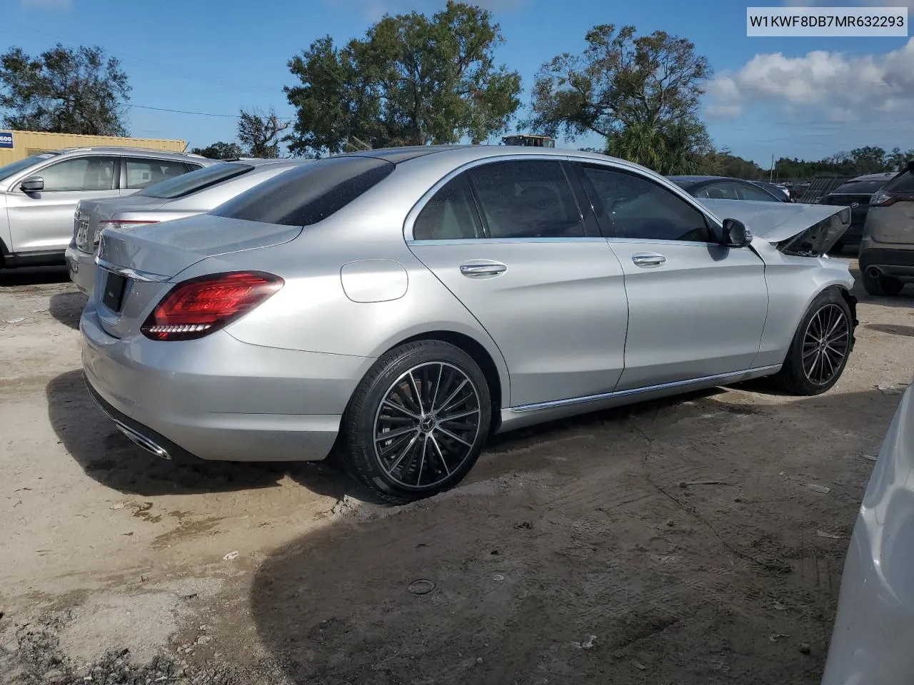 2021 Mercedes-Benz C 300 VIN: W1KWF8DB7MR632293 Lot: 78991904