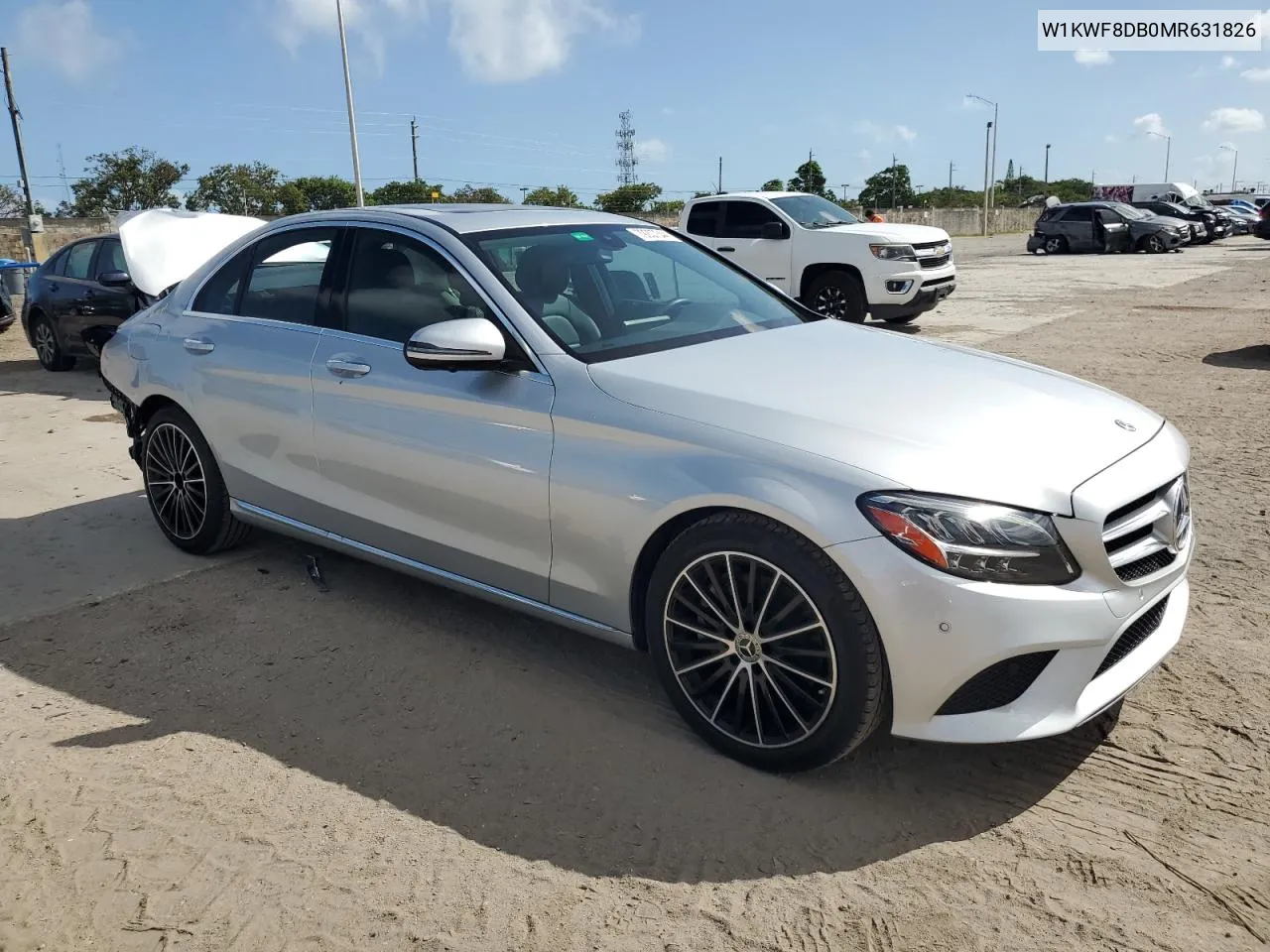 2021 Mercedes-Benz C 300 VIN: W1KWF8DB0MR631826 Lot: 79207344