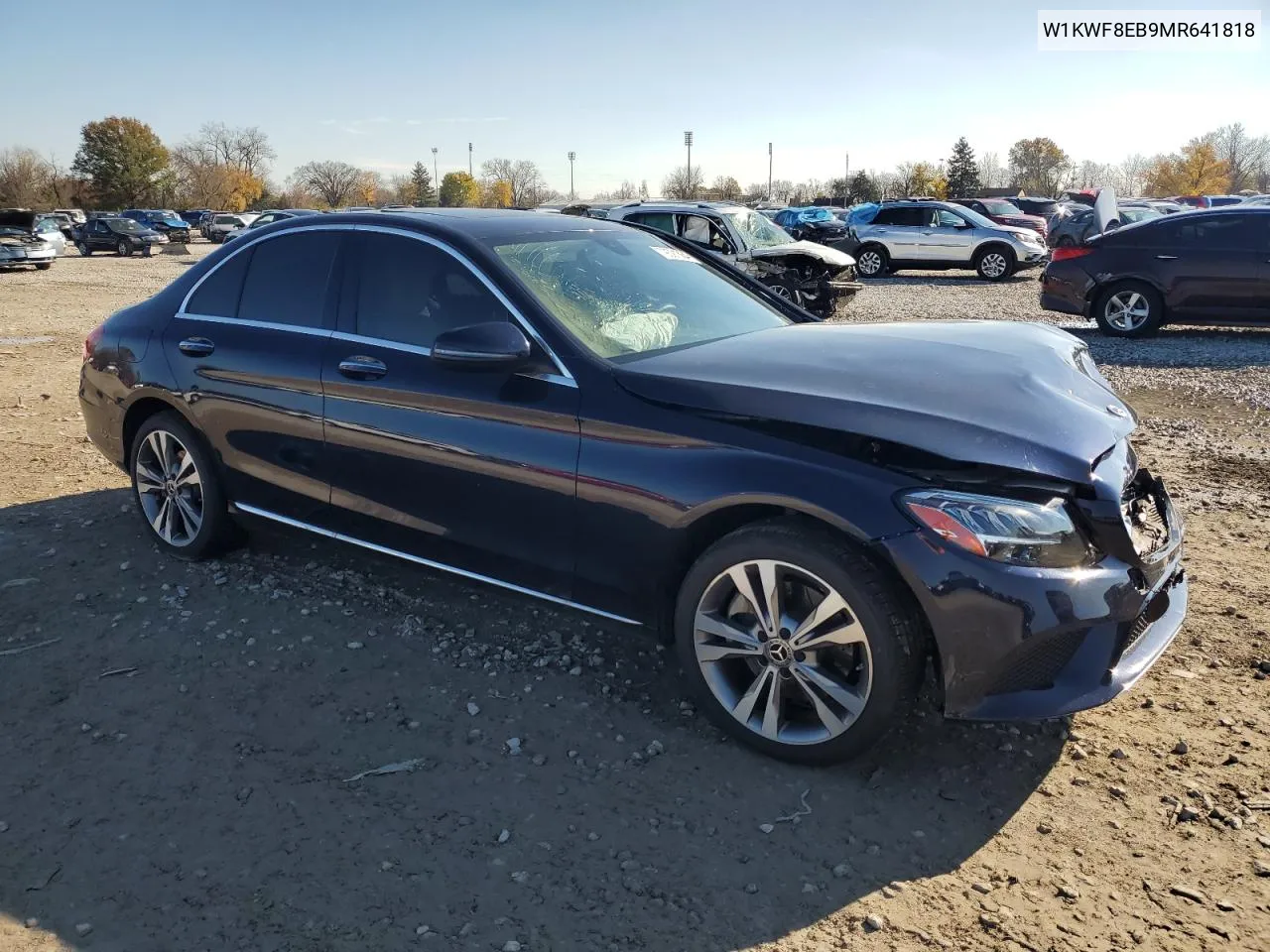 2021 Mercedes-Benz C 300 4Matic VIN: W1KWF8EB9MR641818 Lot: 79391364