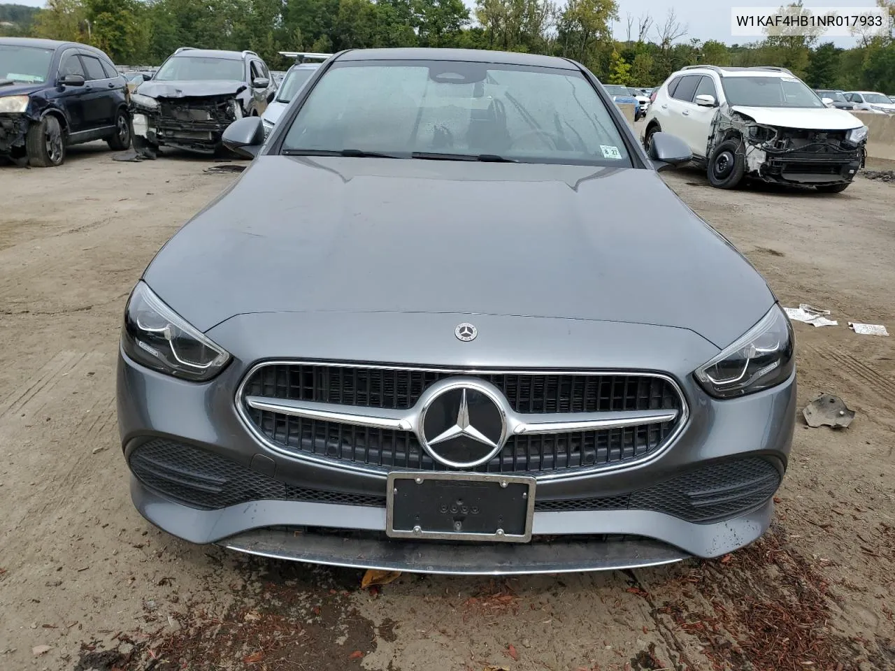 W1KAF4HB1NR017933 2022 Mercedes-Benz C 300 4Matic