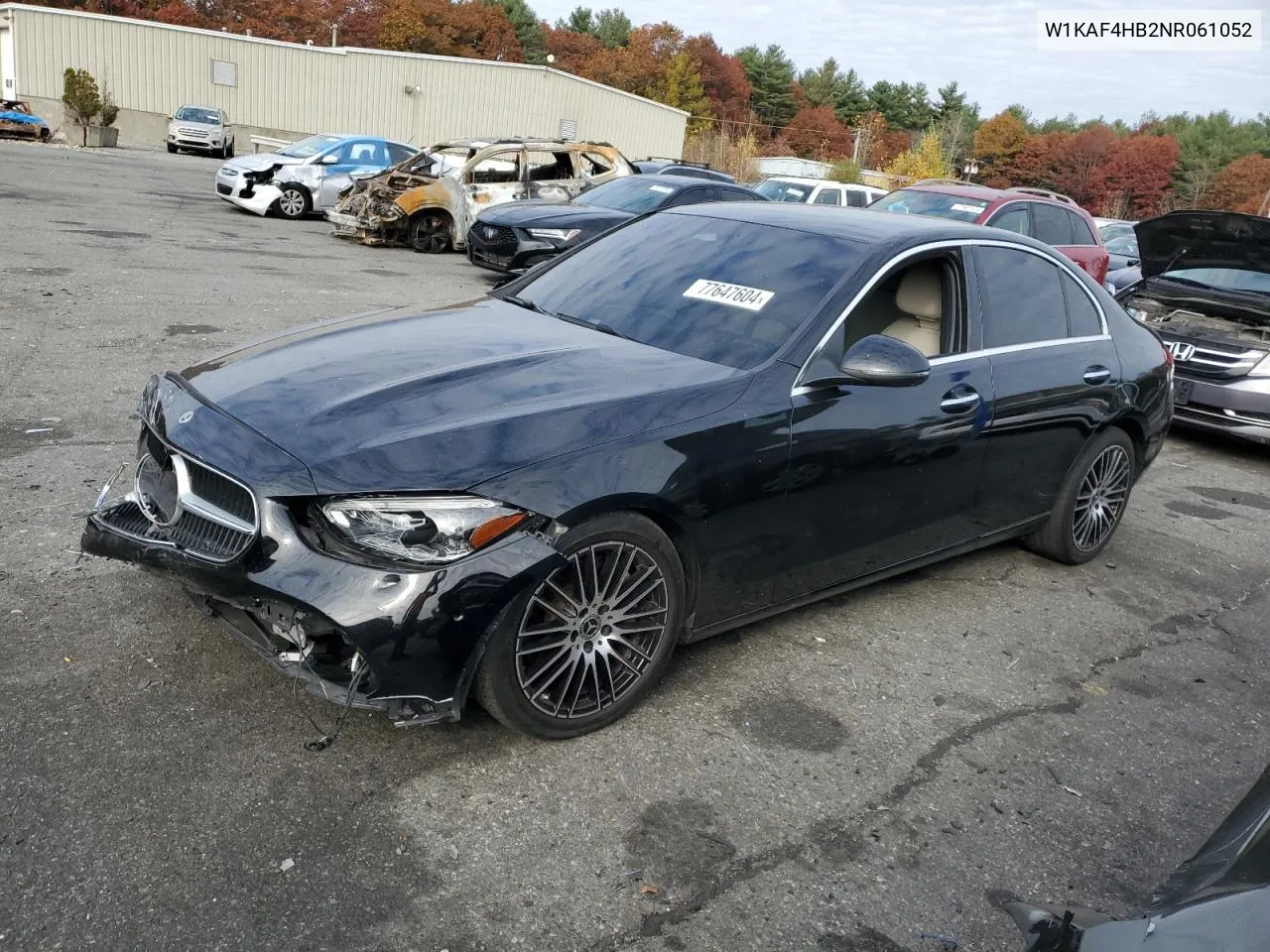 2022 Mercedes-Benz C 300 4Matic VIN: W1KAF4HB2NR061052 Lot: 77647604