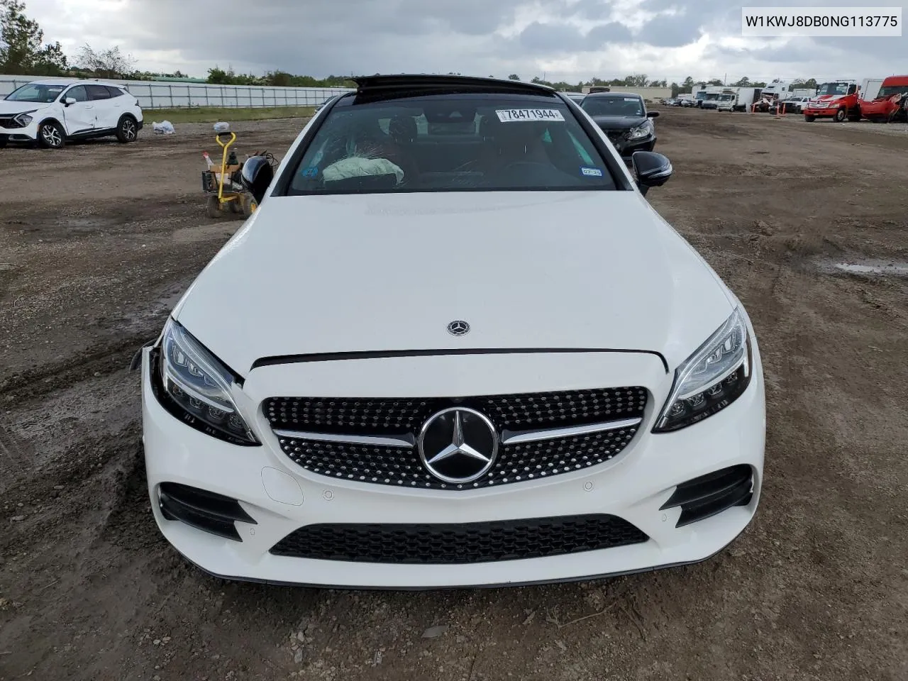 2022 Mercedes-Benz C 300 VIN: W1KWJ8DB0NG113775 Lot: 78471944