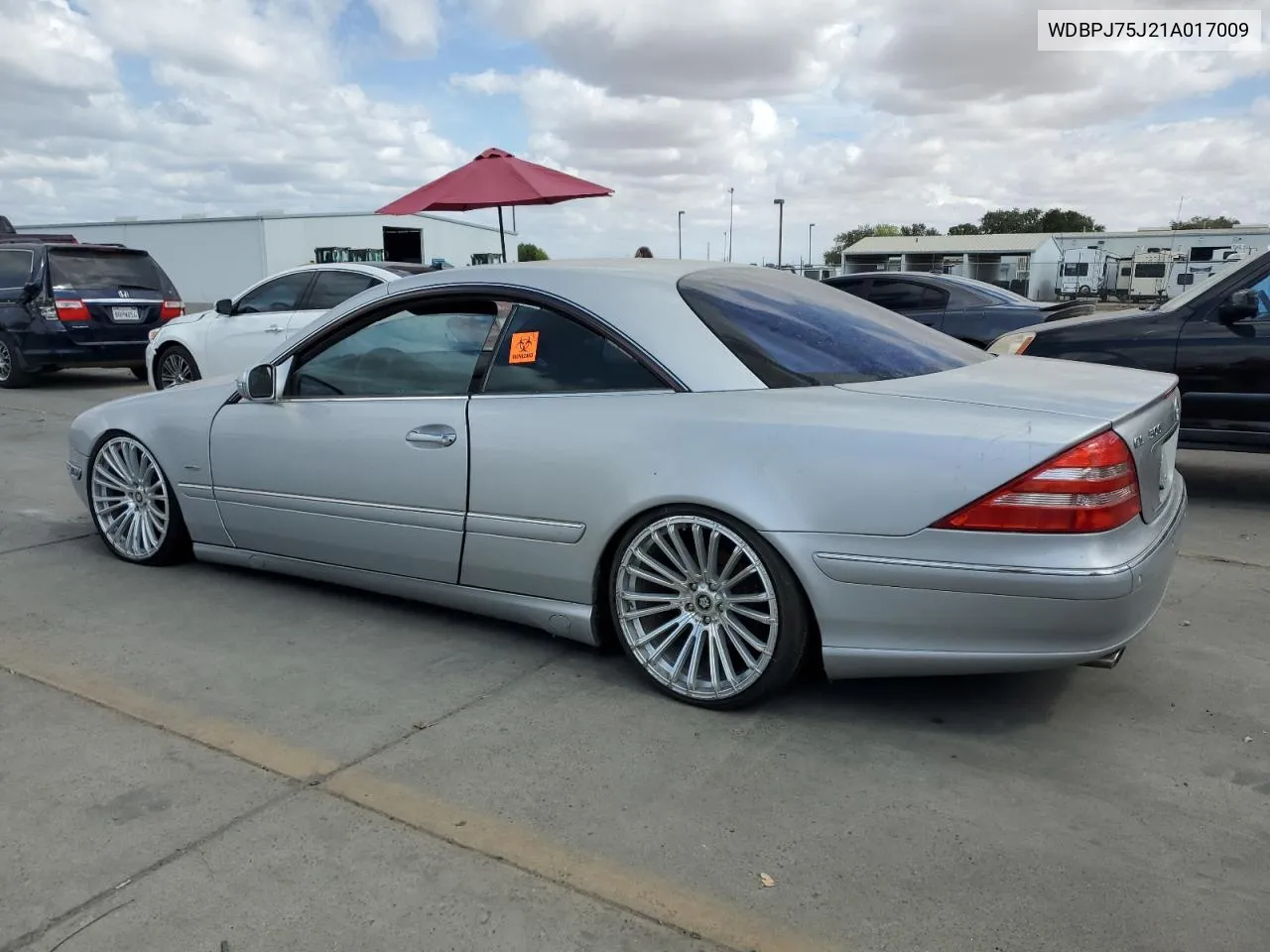 2001 Mercedes-Benz Cl 500 VIN: WDBPJ75J21A017009 Lot: 71952074