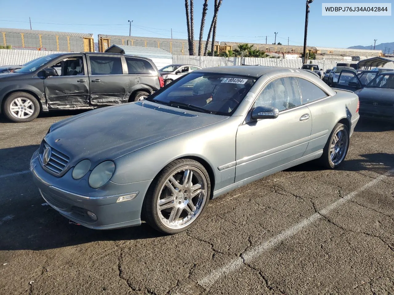 2004 Mercedes-Benz Cl 600 VIN: WDBPJ76J34A042844 Lot: 77804394