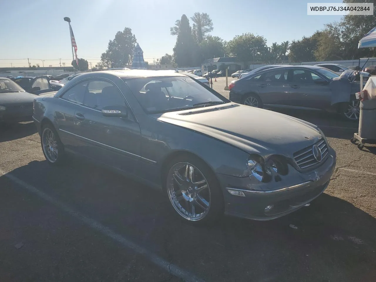 2004 Mercedes-Benz Cl 600 VIN: WDBPJ76J34A042844 Lot: 77804394