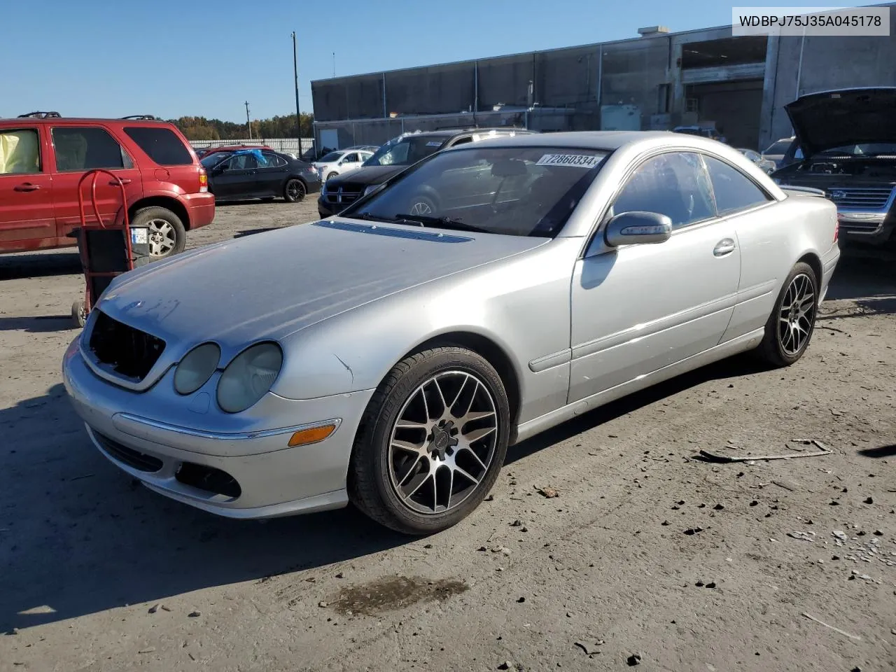 2005 Mercedes-Benz Cl 500 VIN: WDBPJ75J35A045178 Lot: 72860334