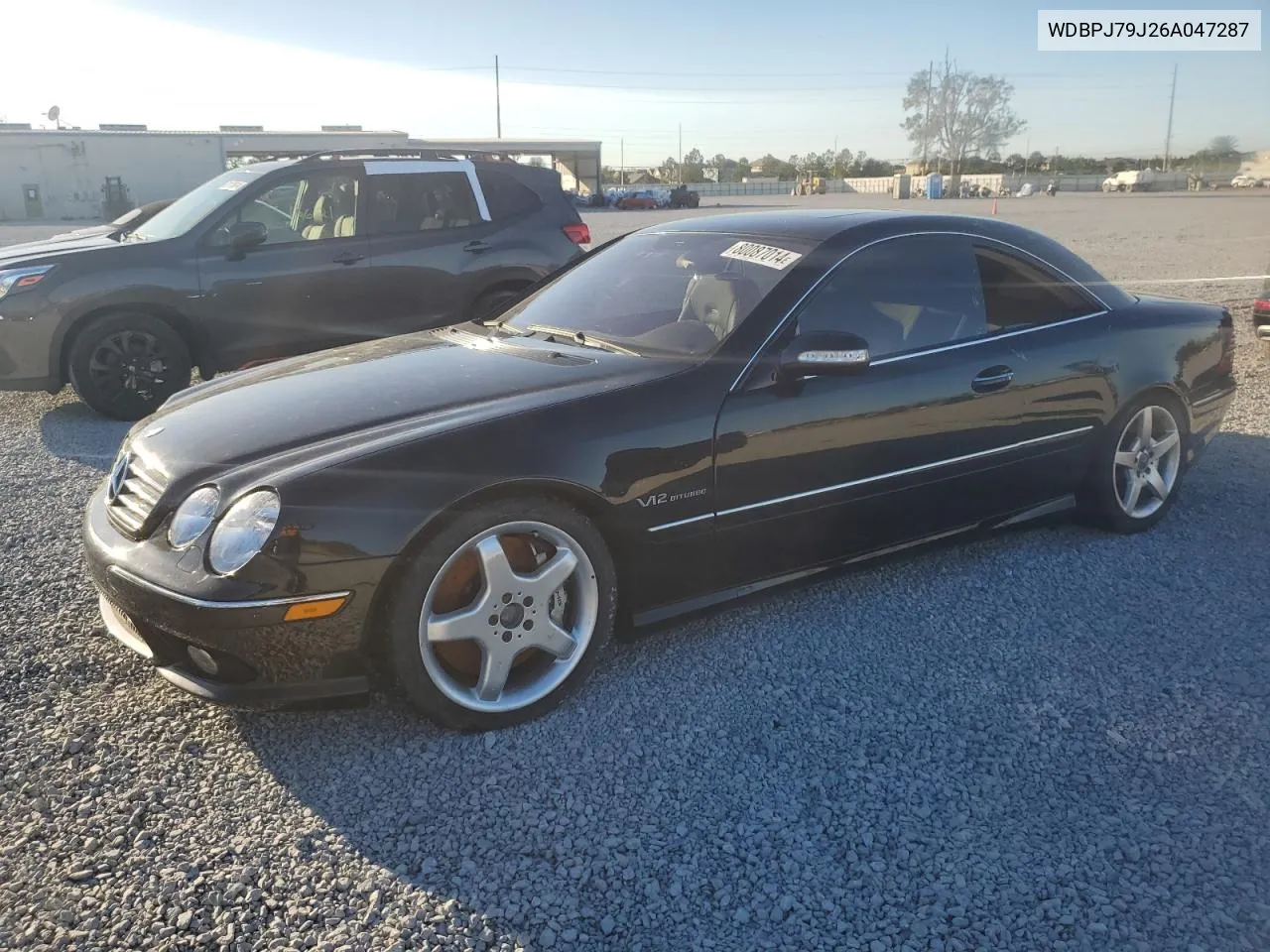 2006 Mercedes-Benz Cl 65 Amg VIN: WDBPJ79J26A047287 Lot: 80087014