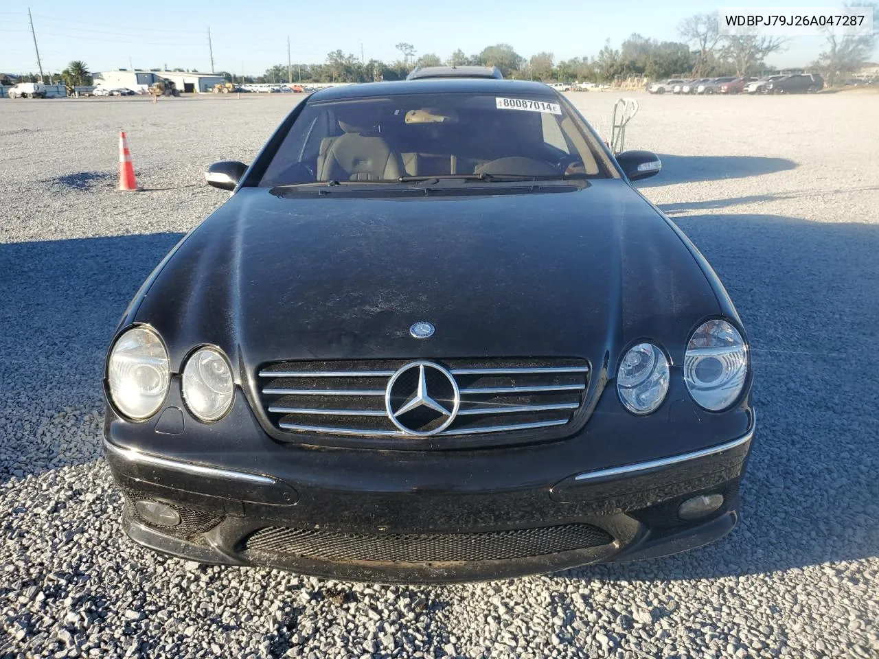 2006 Mercedes-Benz Cl 65 Amg VIN: WDBPJ79J26A047287 Lot: 80087014