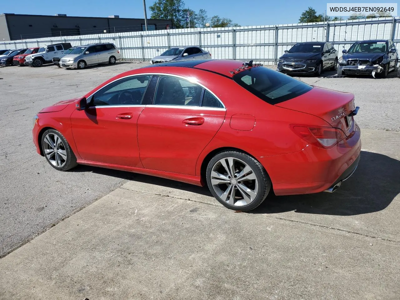 2014 Mercedes-Benz Cla 250 VIN: WDDSJ4EB7EN092649 Lot: 74379414