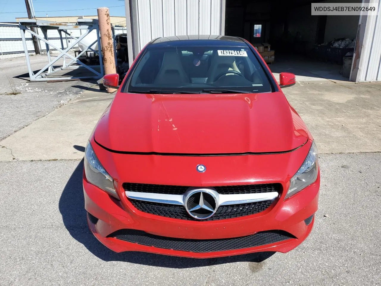 2014 Mercedes-Benz Cla 250 VIN: WDDSJ4EB7EN092649 Lot: 74379414