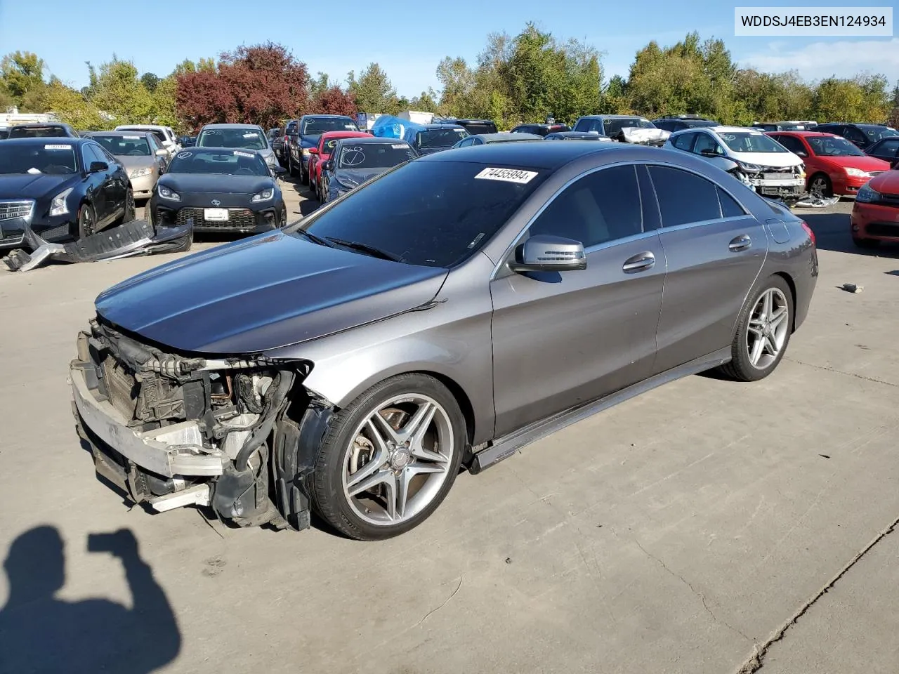 2014 Mercedes-Benz Cla 250 VIN: WDDSJ4EB3EN124934 Lot: 74455994