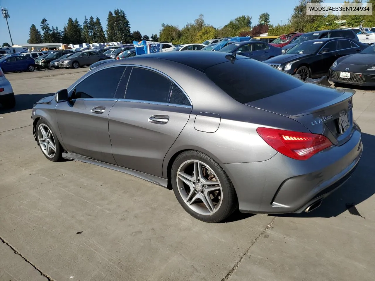 2014 Mercedes-Benz Cla 250 VIN: WDDSJ4EB3EN124934 Lot: 74455994