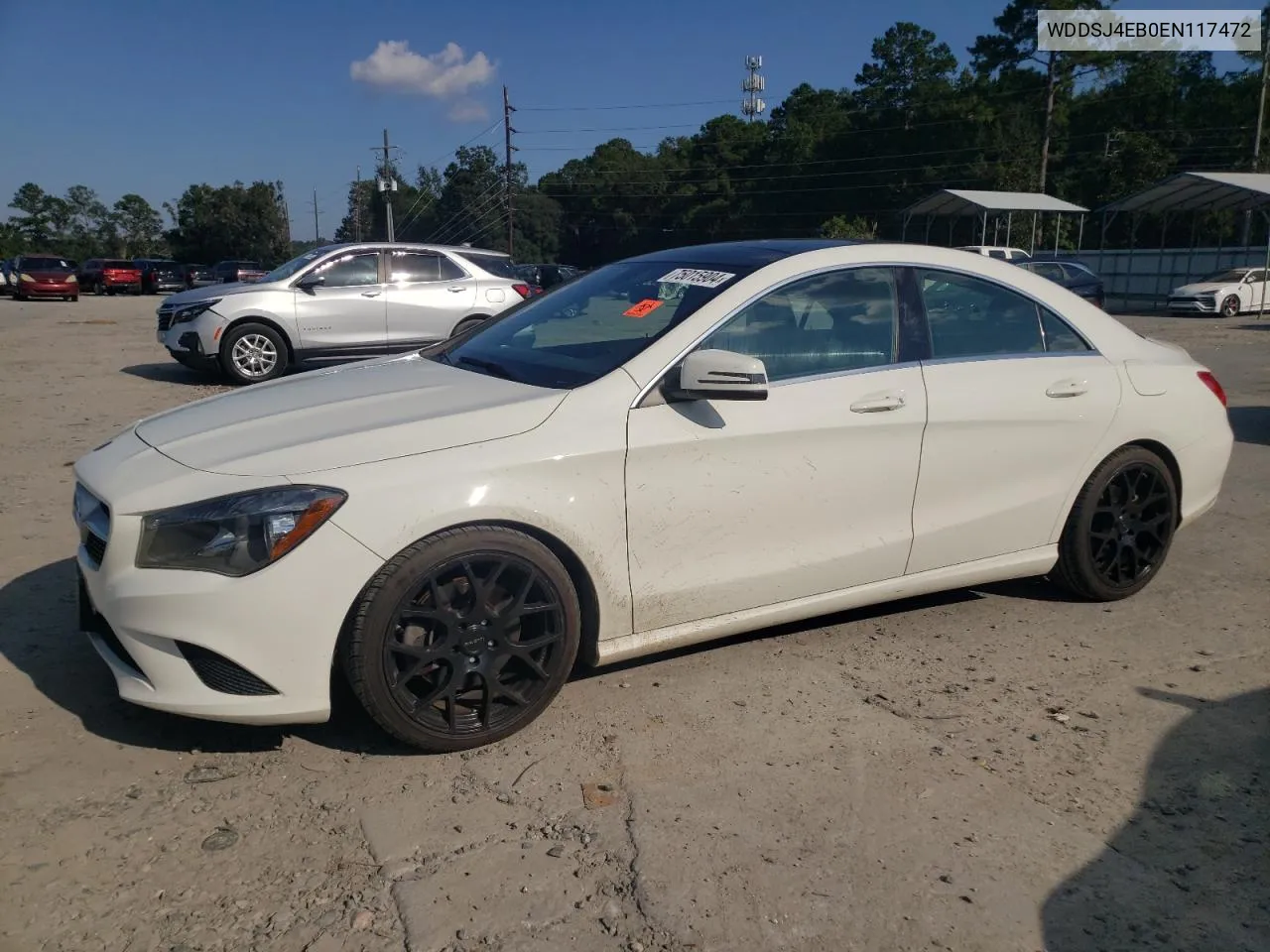 2014 Mercedes-Benz Cla 250 VIN: WDDSJ4EB0EN117472 Lot: 75015904