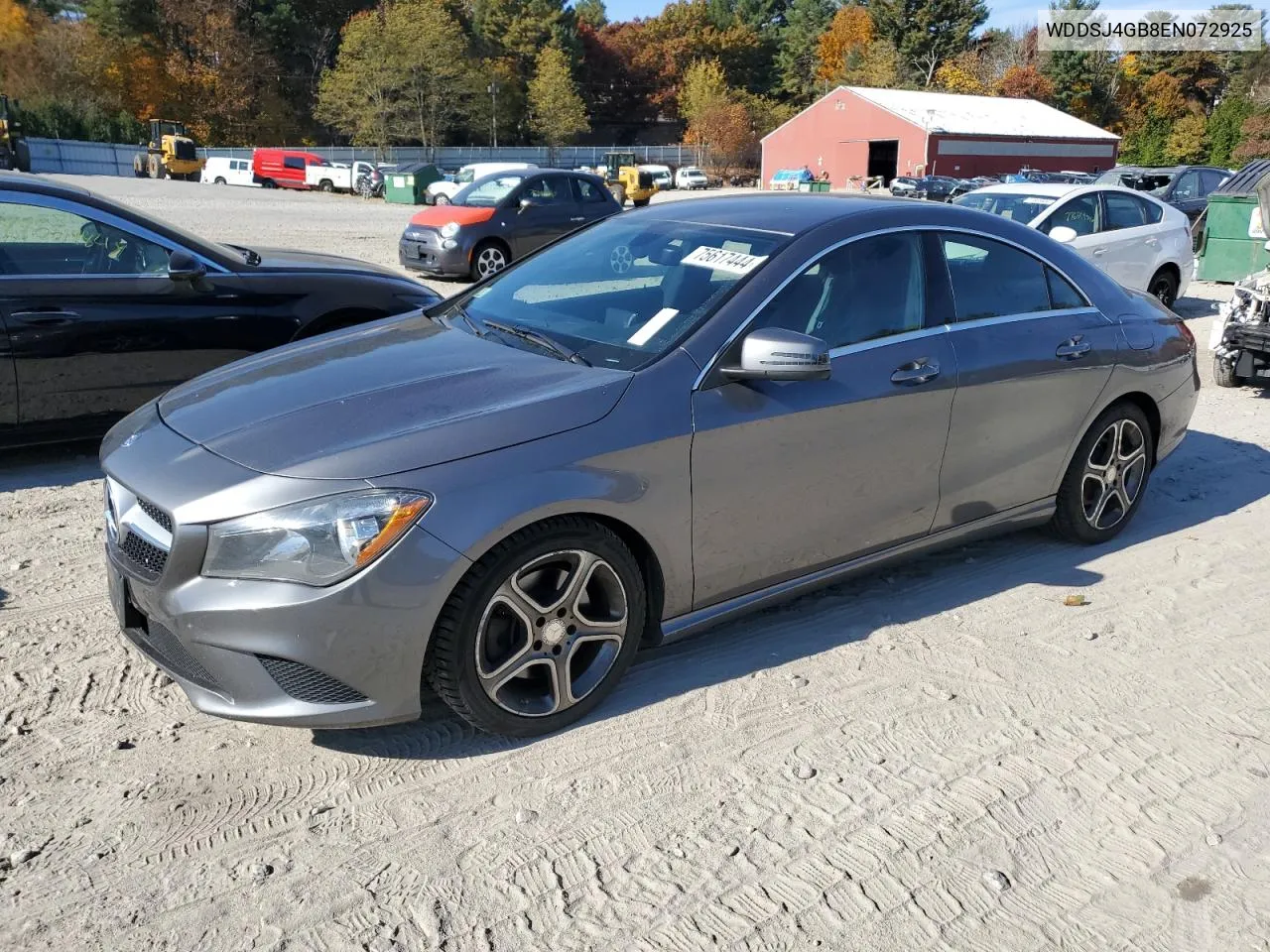 2014 Mercedes-Benz Cla 250 4Matic VIN: WDDSJ4GB8EN072925 Lot: 75617444