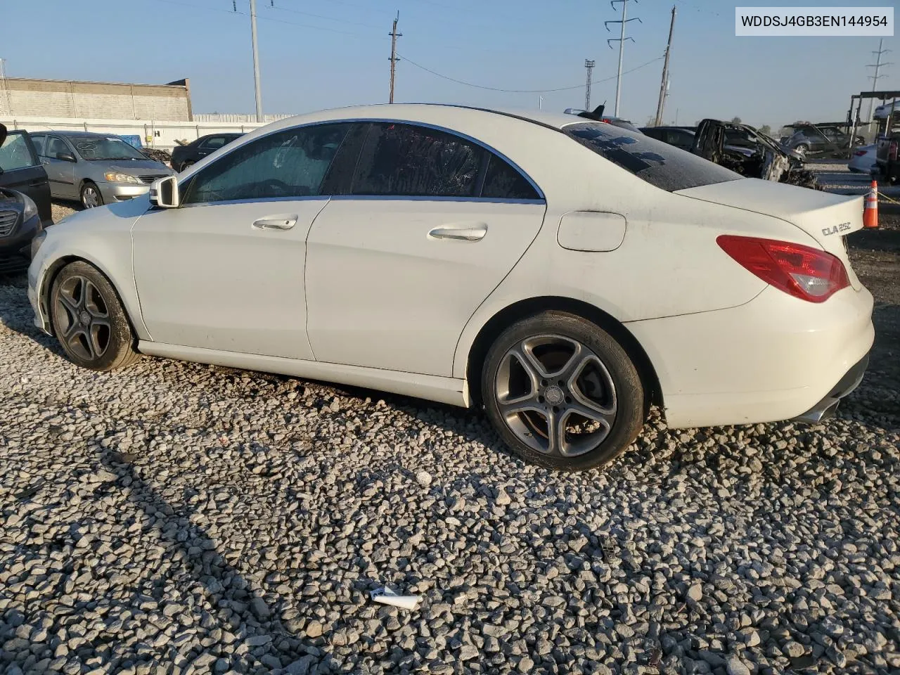 2014 Mercedes-Benz Cla 250 4Matic VIN: WDDSJ4GB3EN144954 Lot: 75692924