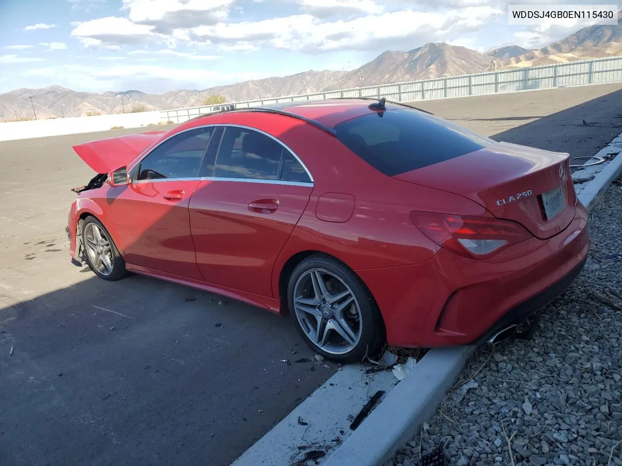 2014 Mercedes-Benz Cla 250 4Matic VIN: WDDSJ4GB0EN115430 Lot: 76203644