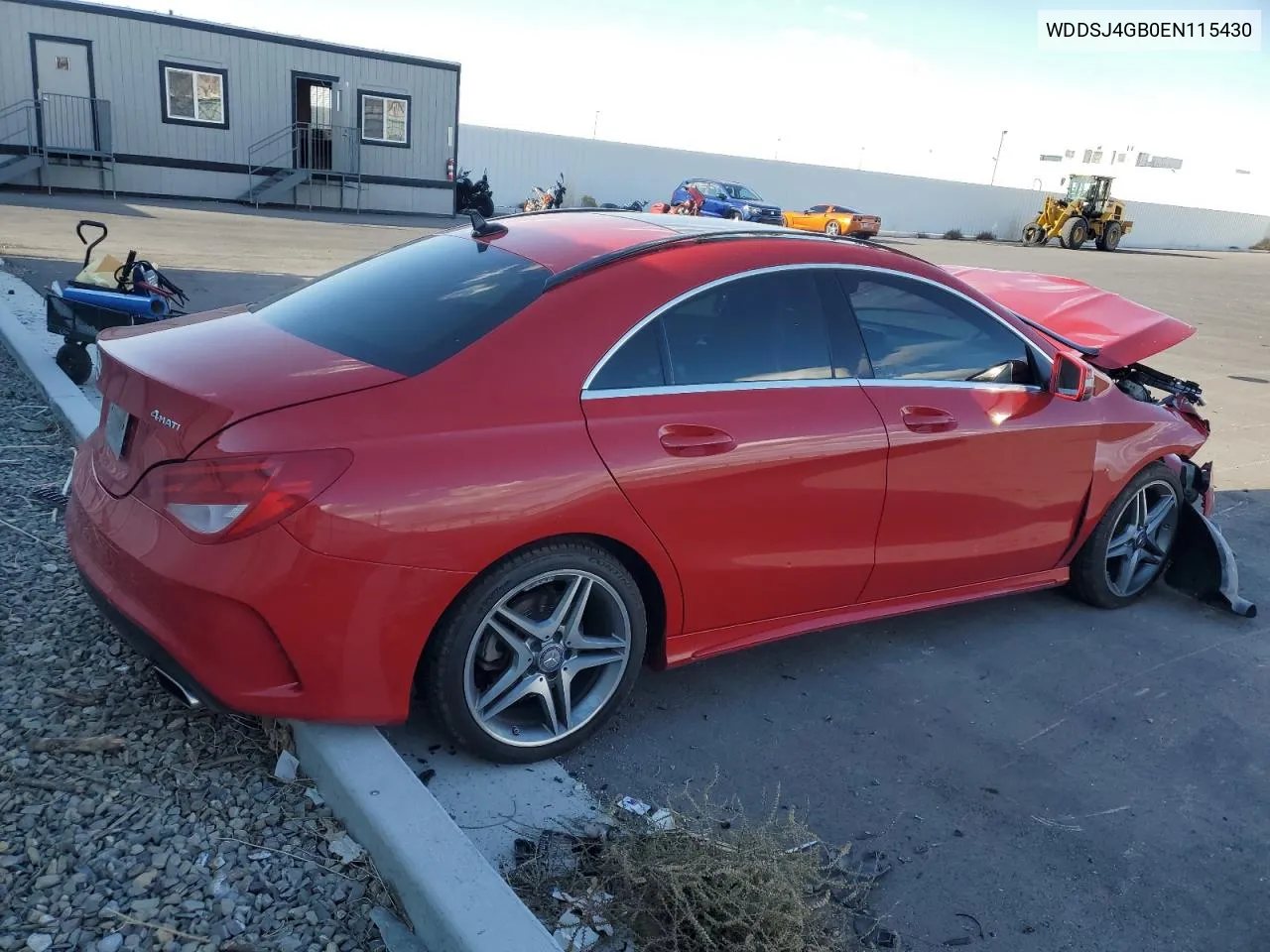 2014 Mercedes-Benz Cla 250 4Matic VIN: WDDSJ4GB0EN115430 Lot: 76203644