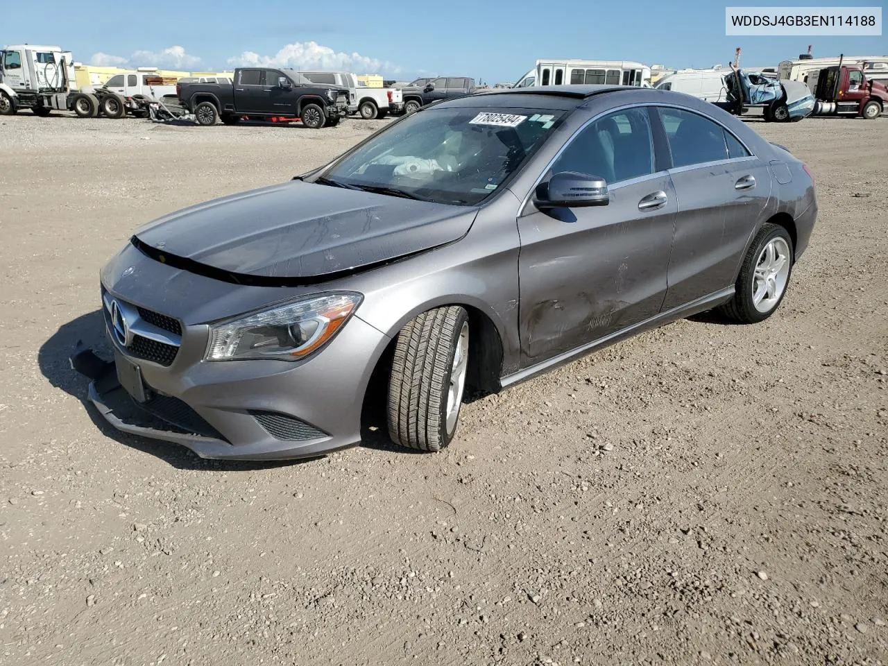 2014 Mercedes-Benz Cla 250 4Matic VIN: WDDSJ4GB3EN114188 Lot: 78025494