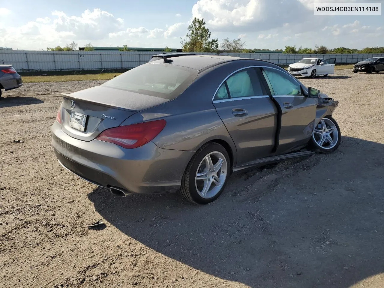 2014 Mercedes-Benz Cla 250 4Matic VIN: WDDSJ4GB3EN114188 Lot: 78025494