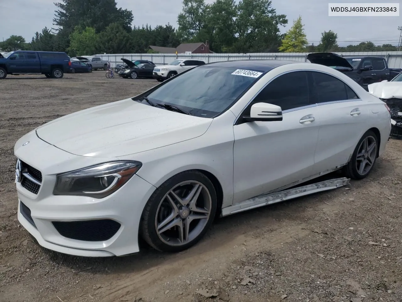 2015 Mercedes-Benz Cla 250 4Matic VIN: WDDSJ4GBXFN233843 Lot: 60743664