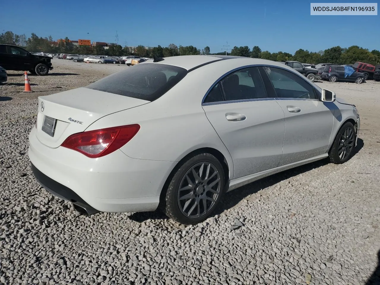 2015 Mercedes-Benz Cla 250 4Matic VIN: WDDSJ4GB4FN196935 Lot: 69504564