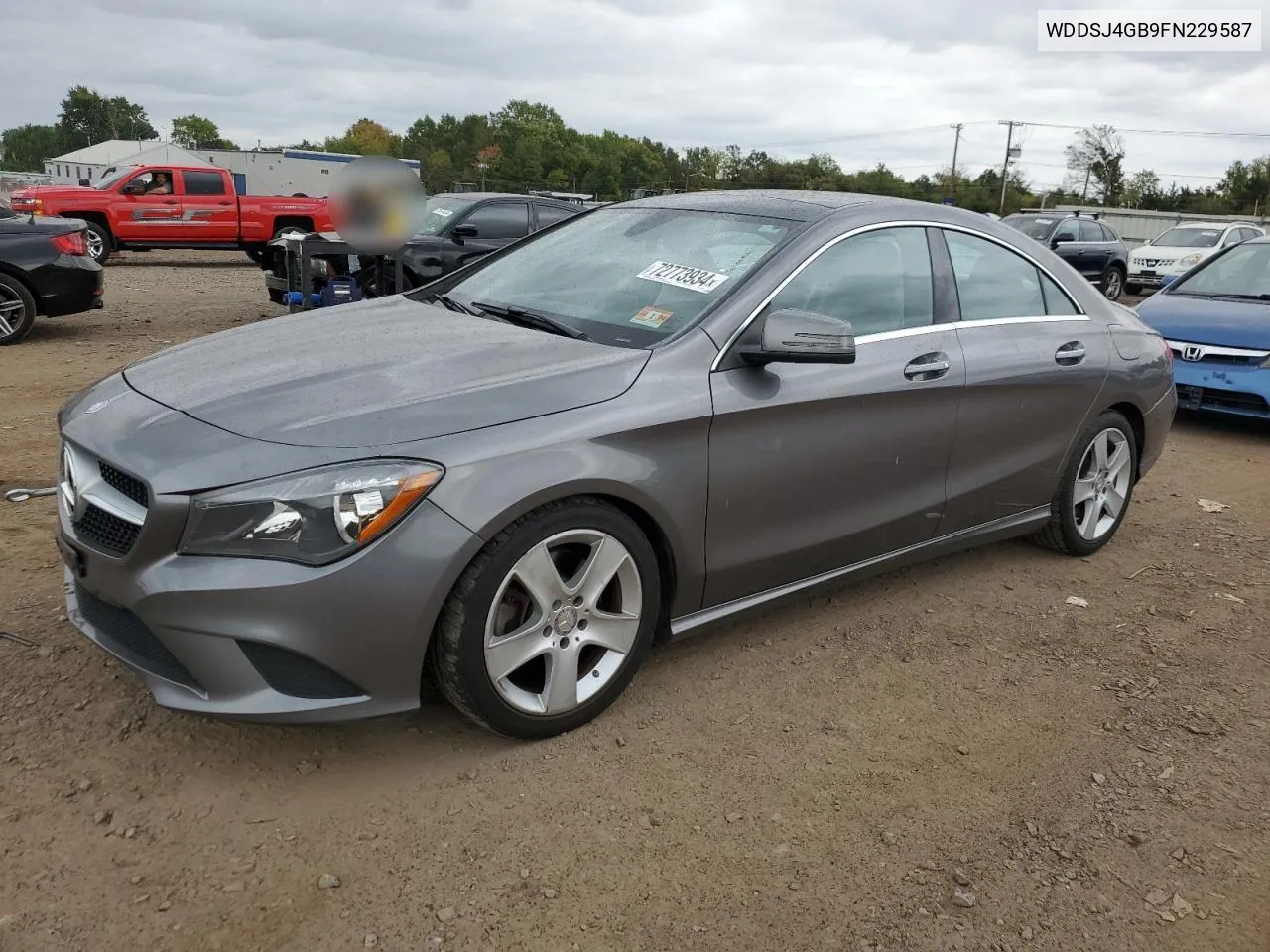 2015 Mercedes-Benz Cla 250 4Matic VIN: WDDSJ4GB9FN229587 Lot: 72773934