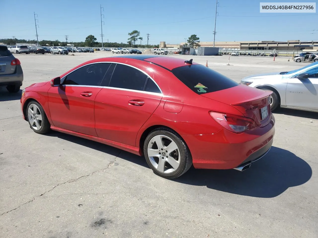 2015 Mercedes-Benz Cla 250 4Matic VIN: WDDSJ4GB4FN227956 Lot: 73390044