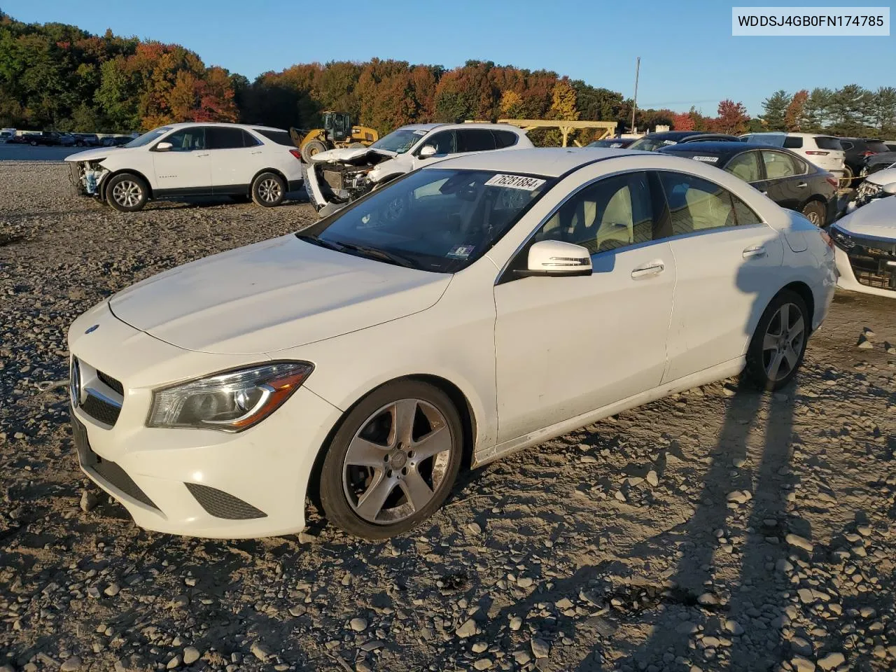 2015 Mercedes-Benz Cla 250 4Matic VIN: WDDSJ4GB0FN174785 Lot: 76281884