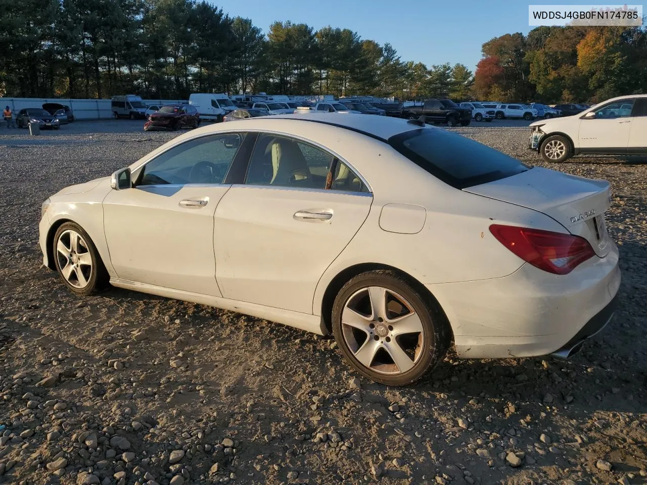 2015 Mercedes-Benz Cla 250 4Matic VIN: WDDSJ4GB0FN174785 Lot: 76281884