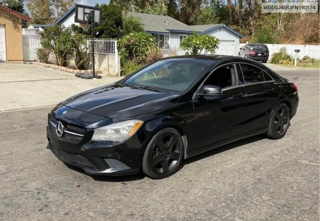 2015 Mercedes-Benz Cla 250 VIN: WDDSJ4EB3FN190174 Lot: 79970534