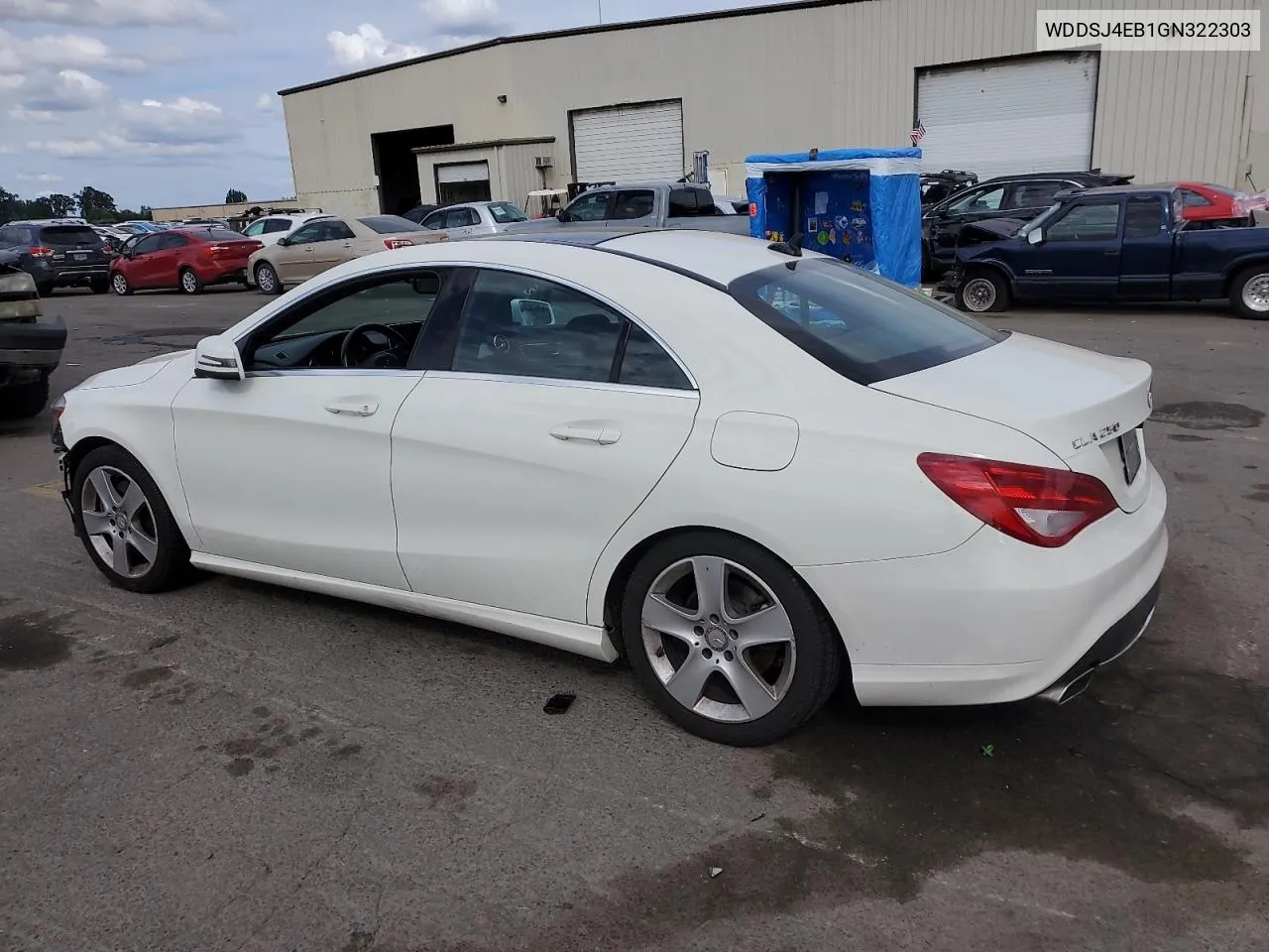 2016 Mercedes-Benz Cla 250 VIN: WDDSJ4EB1GN322303 Lot: 58538384