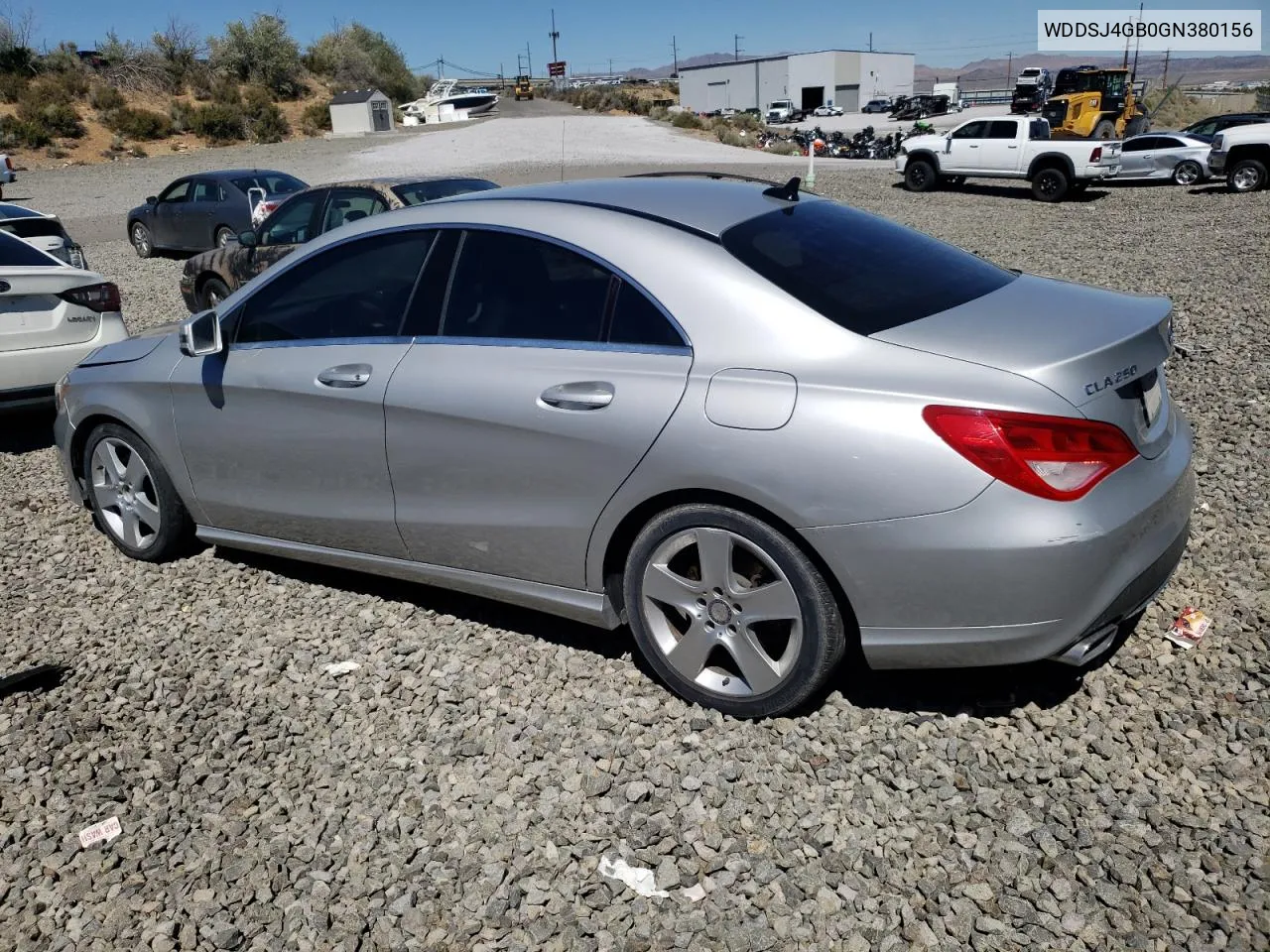 2016 Mercedes-Benz Cla 250 4Matic VIN: WDDSJ4GB0GN380156 Lot: 68870434