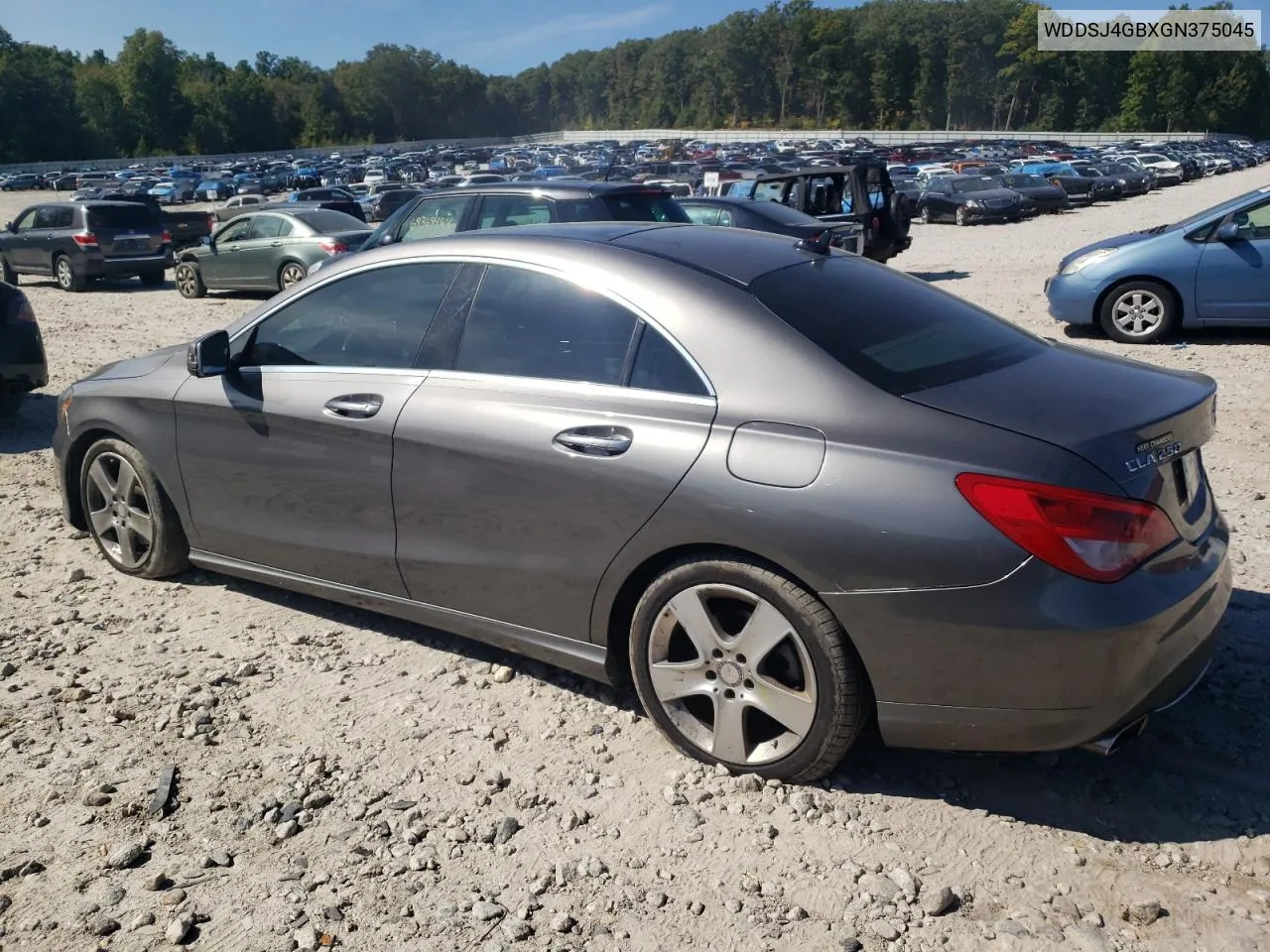 2016 Mercedes-Benz Cla 250 4Matic VIN: WDDSJ4GBXGN375045 Lot: 69251274