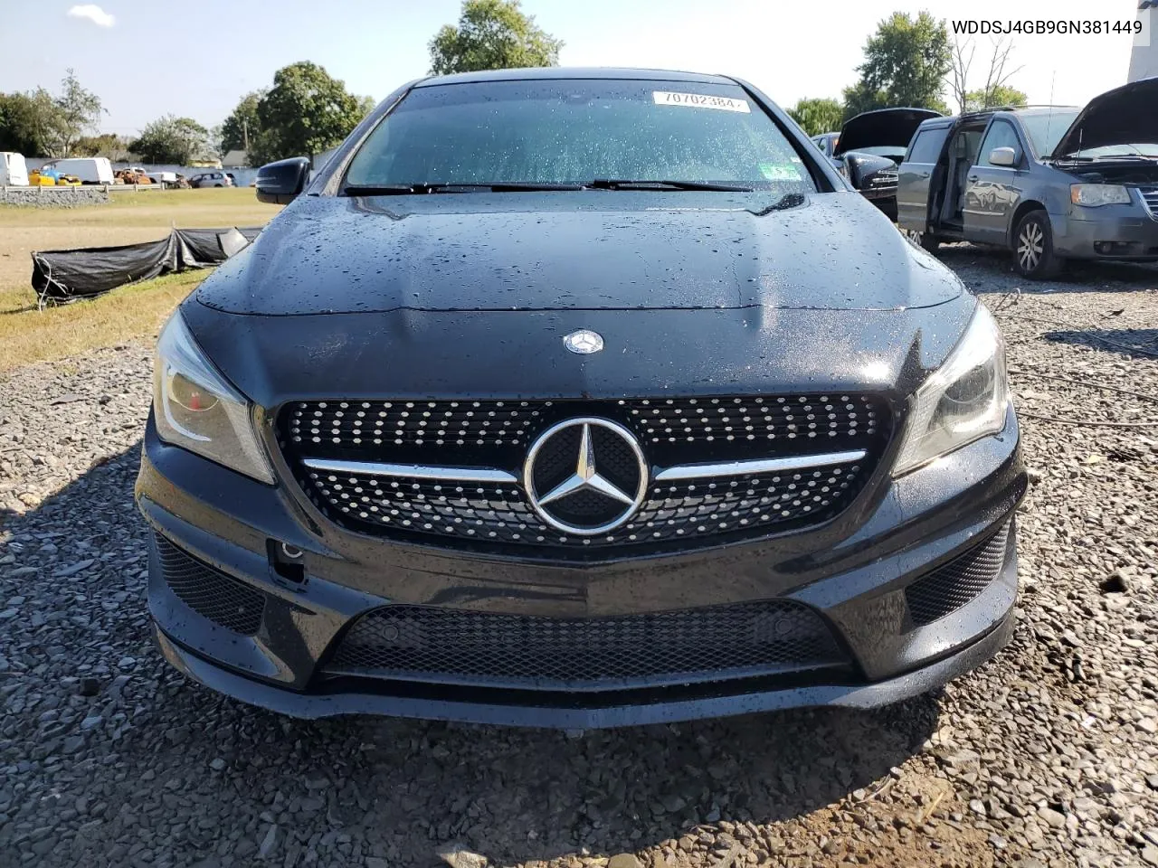 2016 Mercedes-Benz Cla 250 4Matic VIN: WDDSJ4GB9GN381449 Lot: 70702384